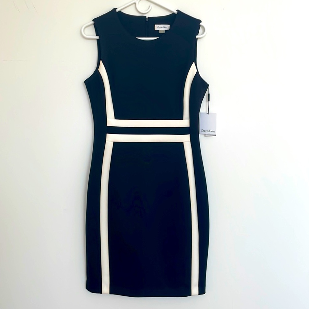 Calvin Klein neoprene dress size 10 NWT
